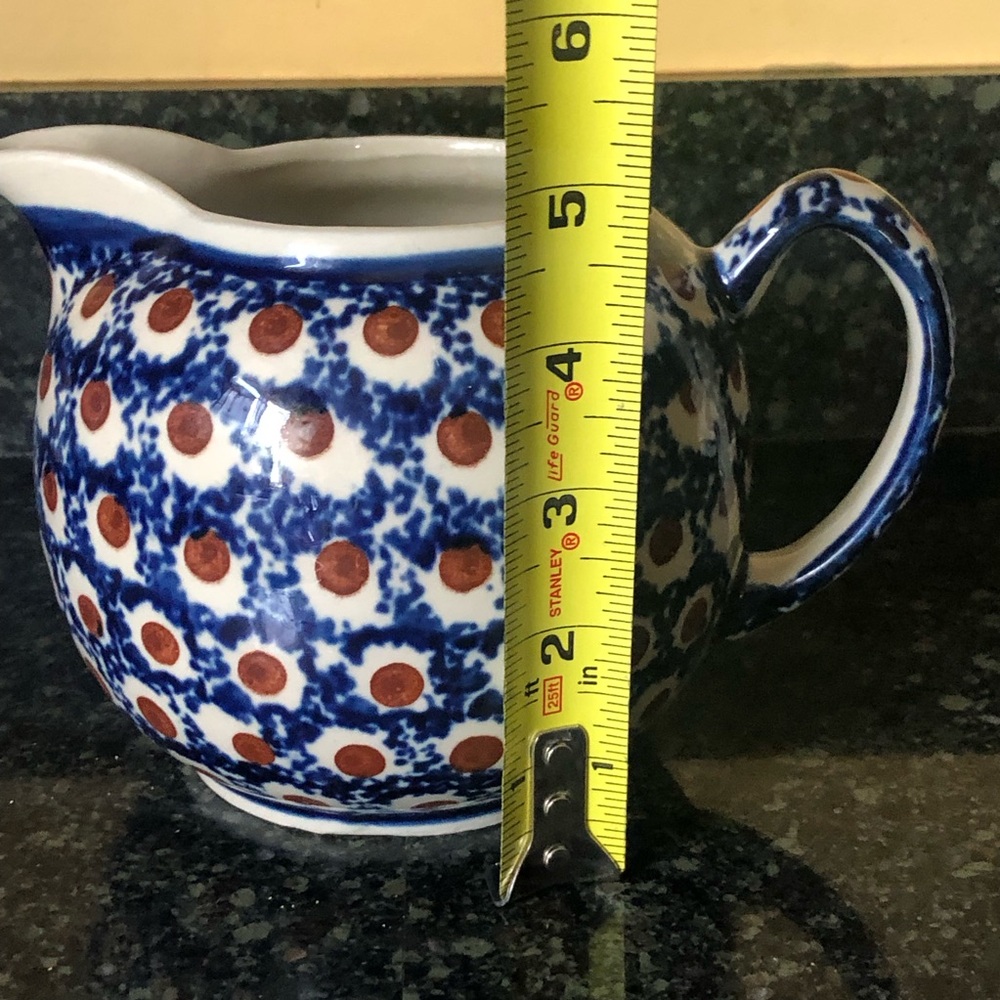 Boleslawiec Hand Made Polish Pottery Creamer Pitcher - Picture 8 of 9